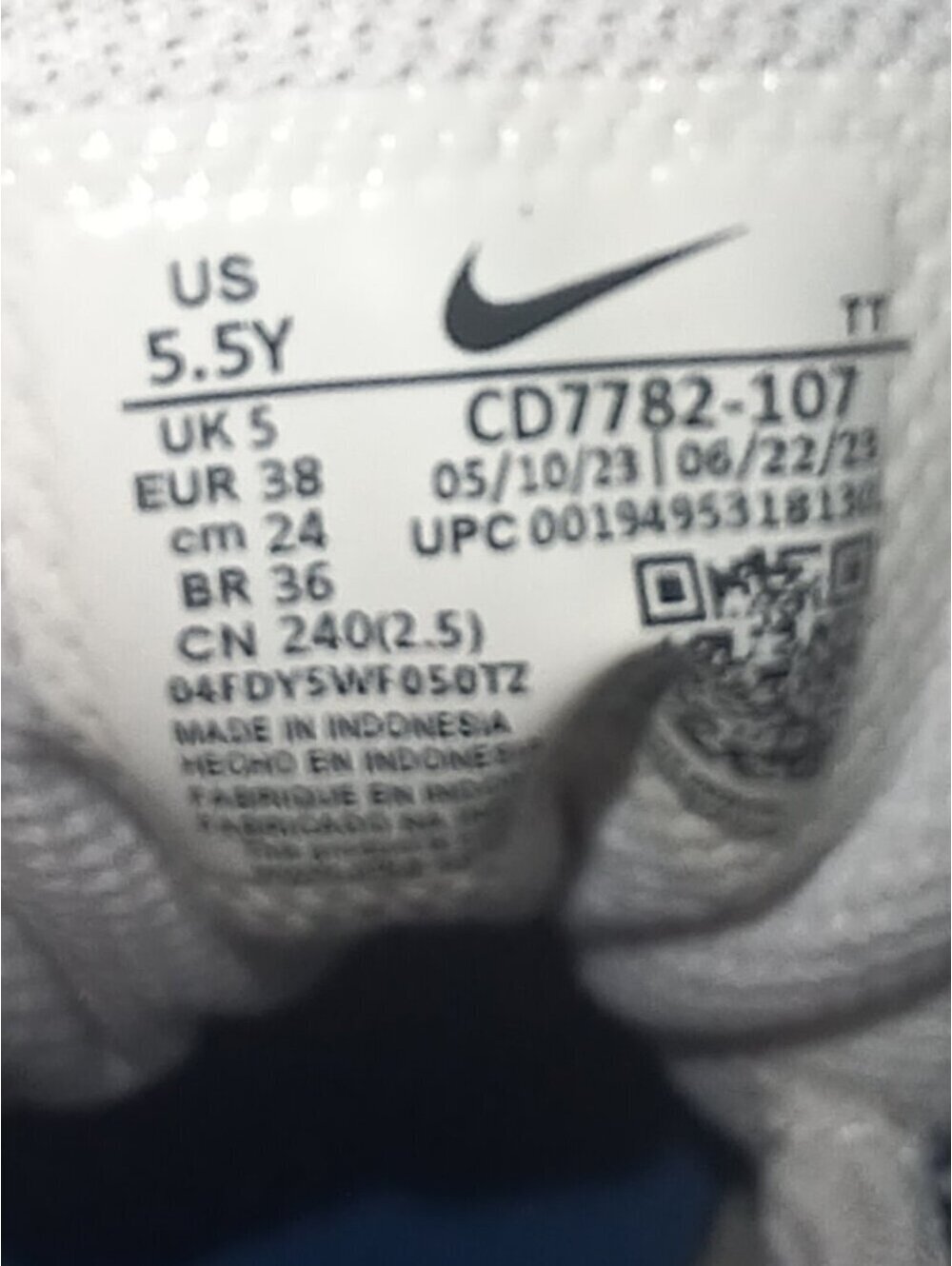 Nike Court Borough Mid Sneakers   Blue White  Like New - Picture 4 of 4